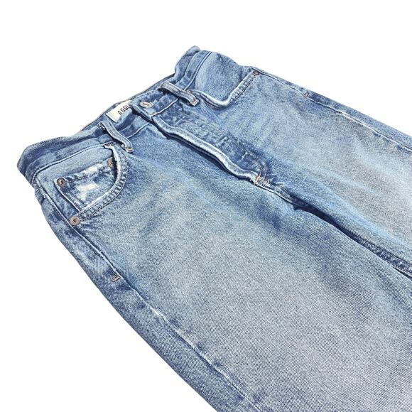 AGOLDE Riley High Rise Straight Crop Jean in Emulsion Wash Size 23 Ripped Hems - Picture 3 of 9